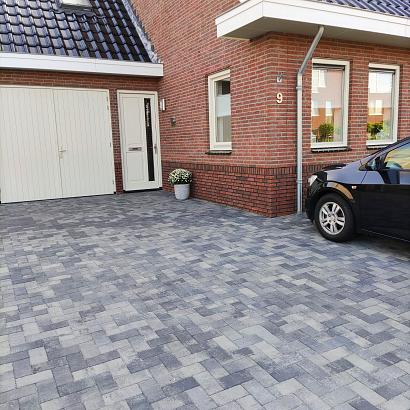 Patio brick 6 cm nero/grey komo