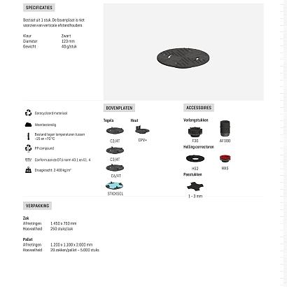 Comfort bovenplaat CO vlak divers