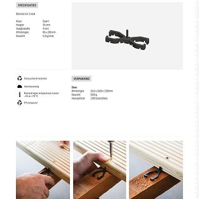 Afstandhouder planken voeg 4 mm