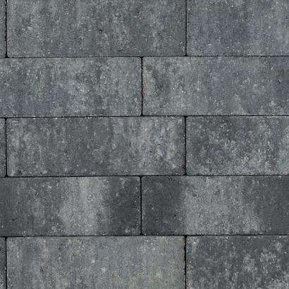 Longstone opritsteen 7 cm grijs/zwart