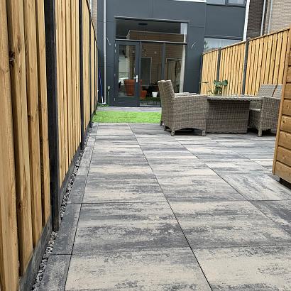 H2O comfort square 60x60x4 cm nero/grey