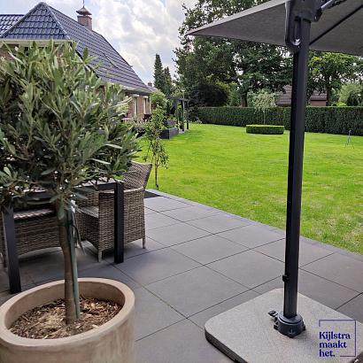 Tegel 60x60x5 cm antraciet komo ZVK met mini facet