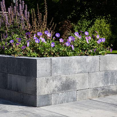 Linea 15x15x60 cm grijs/zwart