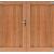 Hardhouten dubbele toegangspoort, verticaal, 300 x 180 cm. Incl. beslag.
