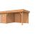 Douglas Topvision Raaf, 298 x 298 en luifel 400 cm, onbehandeld