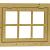 Vuren 6-ruits uitzetraam, 89,9 x 70,3 cm, groen geïmpregneerd.
