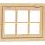Vuren 6-ruits uitzetraam, 89,9 x 70,3 cm, onbehandeld.
