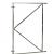 Verstelbaar stalen poortframe 120 x 155 cm, vuurverzinkt.