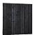 Douglas fijnbezaagd plankenscherm 15-planks 19 mm, 180 x 180 cm, zwart gedompeld.