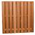 Hardhouten geschaafd plankenscherm 20-planks 14 mm, recht verticaal, 180 x 180 cm, betonsysteem.