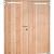 Douglas dubbele dichte deur inclusief kozijn, 168 x 201 cm, kleurloos geïmpregneerd.