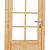 Vuren enkele 8-ruits deur inclusief kozijn, rechtsdraaiend, 90 x 201 cm, kleurloos geïmpregneerd.