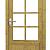Vuren enkele 8-ruits deur inclusief kozijn, rechtsdraaiend, 90 x 201 cm, groen geïmpregneerd.