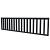 Hekwerk recht douglas type C, 278,5 x 73 cm, zwart geïmpregneerd.