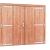 Redvision dubbele deur inclusief kozijn extra breed en hoog, 255 x 209 cm.