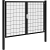 Hillfence metalen dubbele poort Premium-line inclusief slot, 300 x 180 cm, zwart.