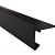 Aluminium daktrim, 4,5 x 4,5 x 250 cm, zwart RAL 9005.