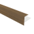 NewTechWood aluminium co-extrusie eindprofiel t.b.v. Castellation PRO, 5 x 5 x 300 cm, Teak.