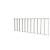 Hekwerk recht vuren type A, 178,5 x 73 cm, wit gespoten.
