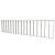 Hekwerk recht vuren type C, 278,5 x 73 cm, wit gespoten.