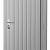 Vuren enkele dichte deur inclusief kozijn, rechtsdraaiend, 90 x 201 cm, lichtgrijs gespoten.
