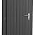 Vuren enkele dichte deur inclusief kozijn, linksdraaiend, 90 x 201 cm, antraciet gespoten.