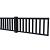 Hekwerk recht vuren type D, 328,5 x 73 cm, zwart gespoten.