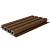 NewTechWood HKC co-extrusie Castellation PRO35 gevelbekleding, 3,3 x 21,5 x 230 cm, Ipé.