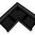 Top Stone 100/100 Hoekstuk - Zwart (Aluminium)