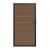 NewTechWood co-extrusie composiet deur in aluminium frame, horizontaal triple, 100 x 195 cm, Teak
