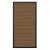 NewTechWood co-extrusie composiet deur in aluminium frame, horizontaal, 100 x 195 cm, Teak.