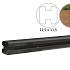 Betonpaal met sleuf en platte kop tbv schutting 11,5 x 11,5 x 277 cm, antraciet tussenpaal, gecoat