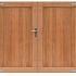 Hardhouten dubbele toegangspoort, verticaal, 300 x 180 cm. Incl. beslag.