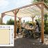 Douglas pergola houtpakket 324 x 324 cm t.b.v. schaduwdoek 290 x 300 cm, kleurloos geïmpregneerd.