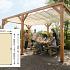 Douglas pergola houtpakket 324 x 524 cm t.b.v. schaduwdoek 290 x 500 cm, kleurloos geïmpregneerd.