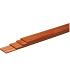 Hardhouten geschaafde plank, met V-groeven, 1,5 x 14,5 x 210 cm.