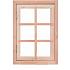 Douglas 6-ruits uitzetraam, 89,8 x 70,3 cm, onbehandeld.