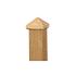 Paalornament piramide 9 x 9 cm hout.