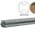 Betonpaal met sleuf en diamant kop t.b.v. schutting 11,5 x 11,5 x 278 cm, grijs tussenpaal, ongecoat.