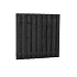 Naaldhout geschaafd plankenscherm 19-planks 15 mm, 180 x 180 cm, recht, geïmpregneerd en zwart gedompeld.