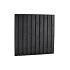Naaldhout geschaafd plankenscherm 21-planks 15 mm, 180 x 90 cm, recht, geïmpregneerd en zwart gespoten.