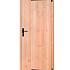 Douglas dichte enkele deur 90x201 cm, rechtsdraaiend, zwarte hengen, zwart beslag, onbehandeld.