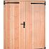 Douglas dubbele dichte deur met zwart beslag inclusief kozijn, 168 x 201 cm, onbehandeld.