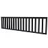Hekwerk recht douglas type C, 278,5 x 73 cm, zwart geïmpregneerd.