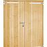 Vuren dubbele dichte deur inclusief kozijn, 168 x 201 cm, onbehandeld.
