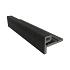 NewTechWood HKC co-extrusie eindprofiel castellation t.b.v. wand bekleding, 7 x 5 x 300 cm, Ebony zwart.
