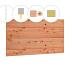 Blokhutprofiel douglas wand C, 278,5 x 224 cm, kleurloos geïmpregneerd.