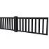 Hekwerk recht douglas type D, 328,5 x 73 cm, zwart geïmpregneerd.