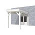 Buitenverblijf aan huis Premium I, vuren, basismodel XXL/A, 207x392 cm, wit gespoten.