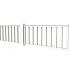 Hekwerk recht vuren type D, 328,5 x 73 cm, wit gespoten.